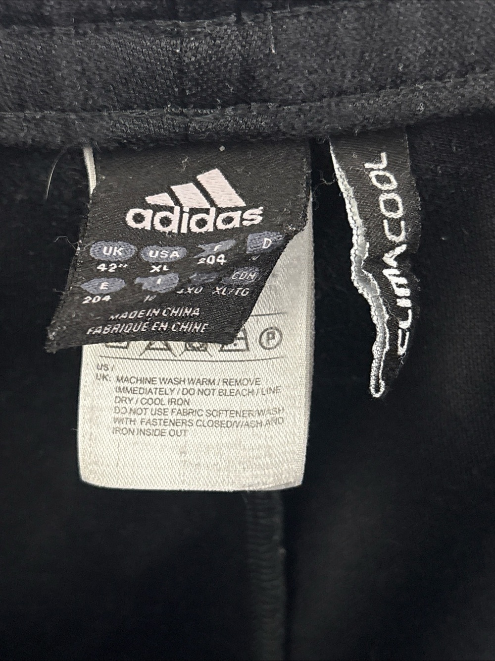 Adidas Pants Mens XL Black 3 Stripes Climacool Track Zip Ankle Joggers Athletic - Picture 9 of 11